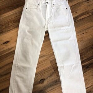 Vince woman's Crisp White Straight Jeans